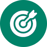 Dart in center of target icon